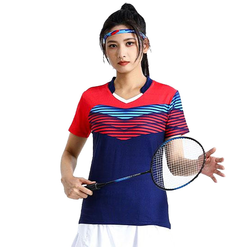 Table Tennis Volleyball - 여성용 배드민턴 셔츠, 패치워크 골프, 탁구