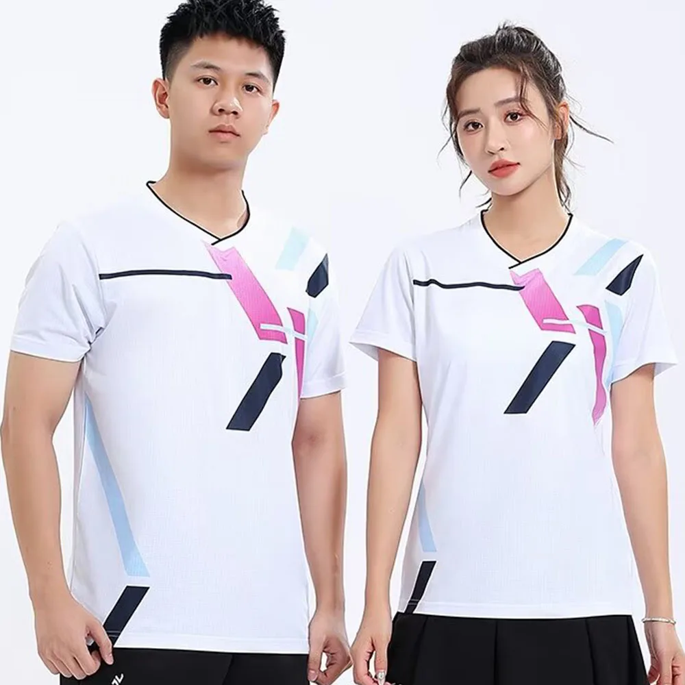 Table Tennis Volleyball - 남녀 공용 배드민턴 티셔츠 빠른 건조