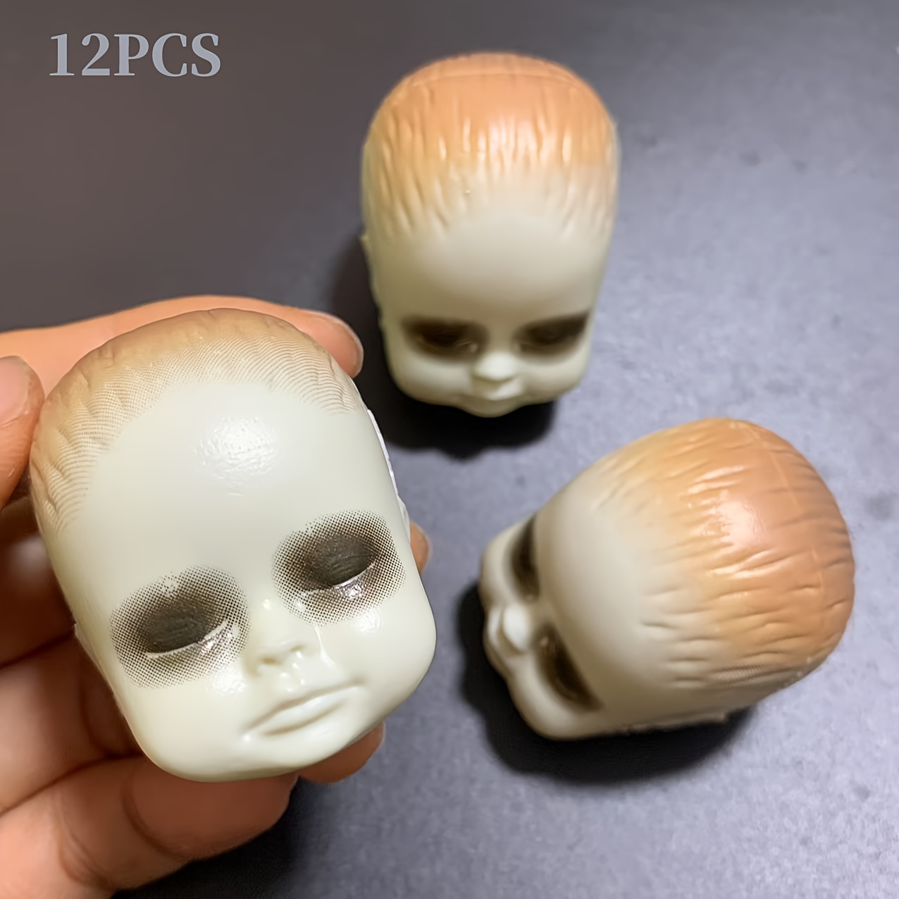 12Pcs 소름 끼치는 인형 머리 장식품 할로윈 유령의 - Head Racket Boom 리뷰 및 가격